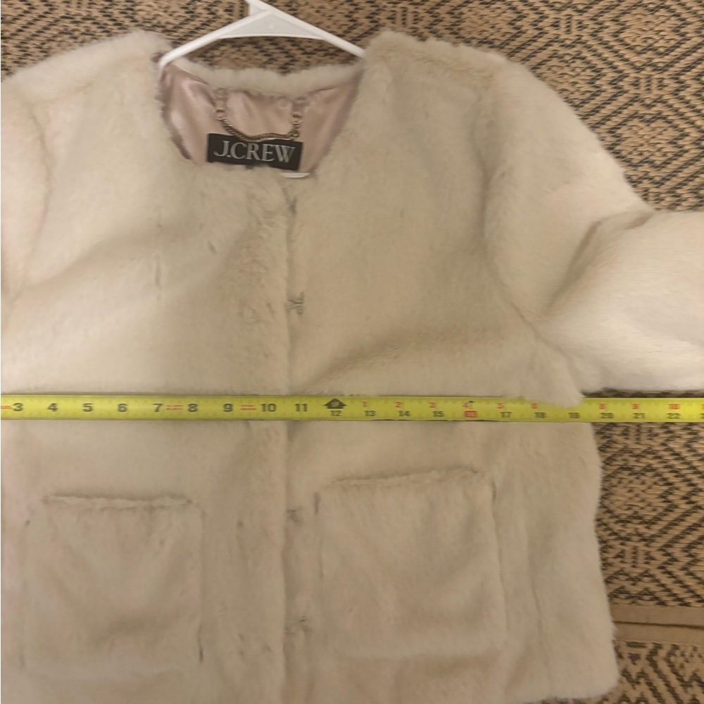 J.Crew Faux Fur Lady Jacket | Natural Cream | Size M | Worn Once 🤍✨ - Picture 9 of 9
